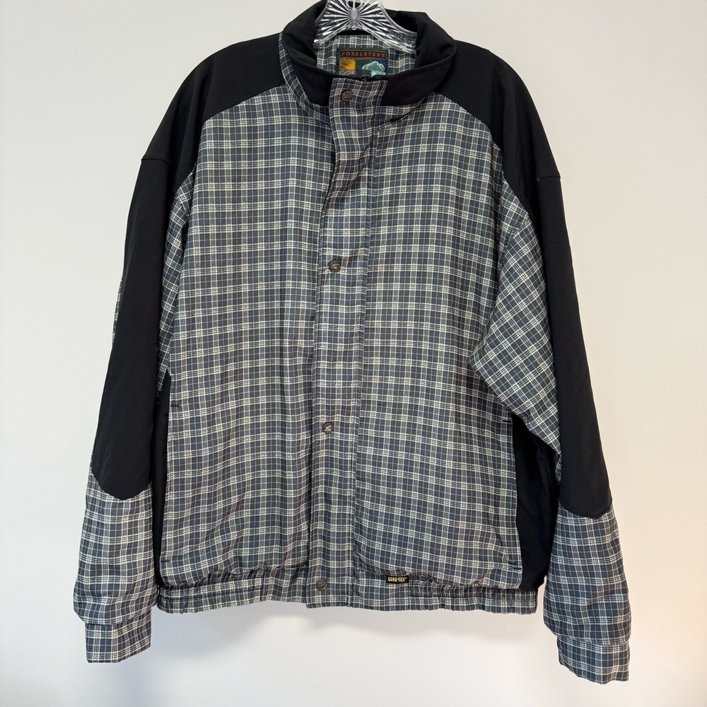 90’s Vintage Forrester’s Gore-Tex Full Zip Plaid Golf Performance Jacket Size‎ L